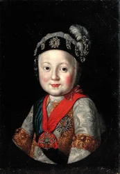 Porträt von Großherzog Pavel Petrovich als Kind, 2. Hälfte des 18. Jahrhunderts